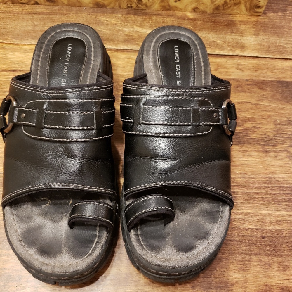 Lower East Side Womens Black Sandals